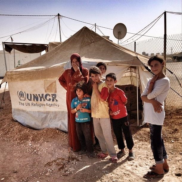 Syrian Family zaatari day